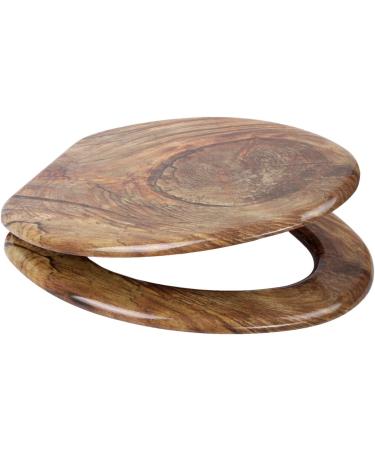 Sanilo ELONGATED  Silent Slow Close  Molded Wood Adjusting Toilet Seat  Rustic - Buy Online on GoSupps.com
