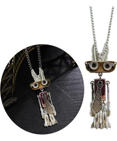 Oralgos Wooden Block Robot Necklace - Stylish Adjustable Choker for Men & Women | Unique Punk Keybone Chain FN1038 - Buy Online on GoSupps.com
