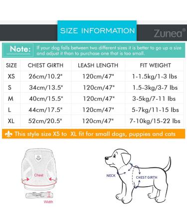 Zunea No Pull Dog Harness for Small Dog Reflective Breathable Soft Mesh Padded Step-in Vest Harness Leash Set Puppy Girl Dog Cat Lead for Daily Walking Running Training - (Red S) S (Pack of 1) red - Buy Online on GoSupps.com