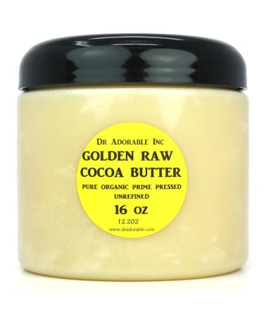 Buy Dr Adorable 16 oz Golden Cocoa Butter - Unrefined Organic & Natural Raw - Prime Pressed Online - International Shipping Available - Buy Online on GoSupps.com