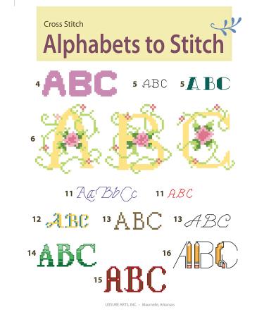 LEISURE ARTS Alphabets to Stitch Book