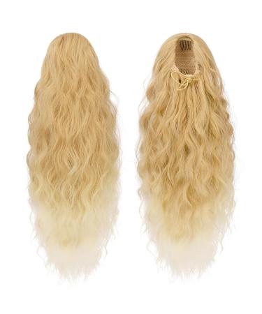 Feshfen 45cm Light Blonde Clip-In Ponytail Hair Extension - Wavy Braid with Cord Strain for Women - Buy Online on GoSupps.com