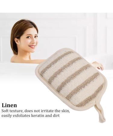 Exfoliating Sponge Pad - Double-Sided Deep Cleaning Shower Scrubber | Linen | International Shipping - Buy Online on GoSupps.com