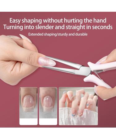 Fovolat Tweezers | Nail Shaping Pincher Nipper - Nail Pincher Nipper Nail Clamps Nail Tool for Acrylic Gel Light Pink - Buy Online on GoSupps.com