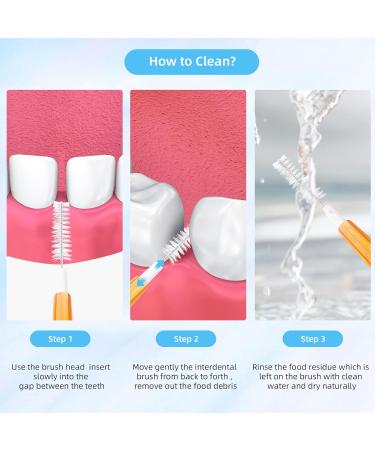Annhua 50-Piece Graded Interdental Brushes Set - Push-Pull Cleaner with Storage Box | Colorful Oral Care Tools for Effective Teeth Cleaning - Buy Online on GoSupps.com