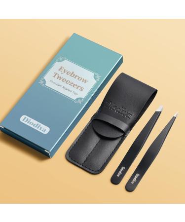 Diodiva Tweezers for Eyebrows - Pack of 2 - Black - Buy Online on GoSupps.com