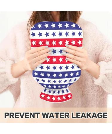Naanle Stripes American Hot Water Bottle 1L | Transparent Bag | Heat Therapy & Pain Relief for Bed Hands & Feet - Buy Online on GoSupps.com