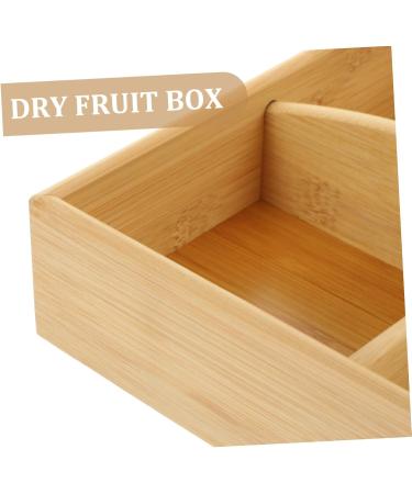 PRETYZOOM Snack Candy Serving Handle Case Fruit Divided with -Compartment Home Food Hollow Wooden Appetizer 25X6.5cm As Shown 2 - Buy Online on GoSupps.com