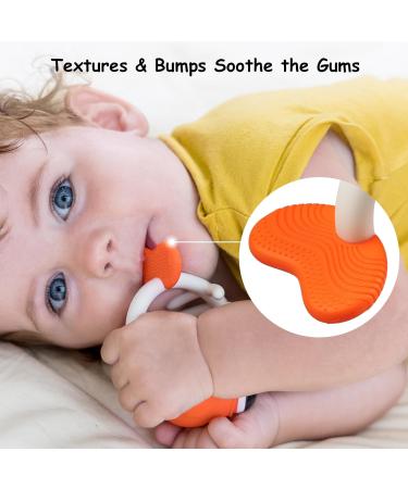 Mombella Clownfish Teether Toy for Babies | Soft Silicone Baby Soothing Ring Gifts for 0-12 Months - Buy Online on GoSupps.com