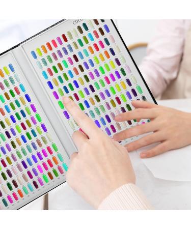 Professional 308 Nail Colors Chart & Black Display Book | Nail Gel Polish Swatches & Practice Card for Salons - International Shipping Available - Buy Online on GoSupps.com