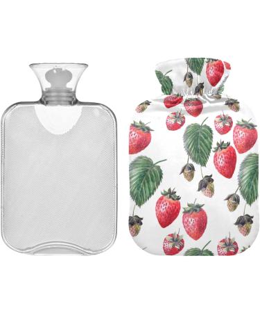 Naanle Strawberry Fruit Hot Water Bottle - 1L Transparent Heat Therapy for Pain Relief & Comfort - Buy Online on GoSupps.com