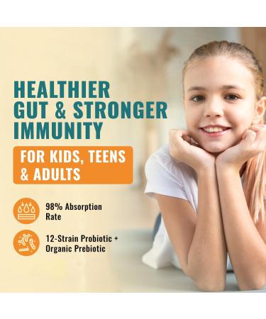 Liquid Probiotic for Women Men Kids Toddler Probiotic: USDA Organic Probiotics Vegan Probiotic Liquid & Alfalfa Blend + Acidophilus for Gut Health Dairy Gluten Sugar Free Non-GMO Oral Probiotics Unflavored - Buy Online on GoSupps.com