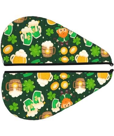 St. Patrick's Day Microfiber Hair Towel - Super Absorbent Coral Velvet Wrap for Long Curly & Thick Hair - Buy Online on GoSupps.com