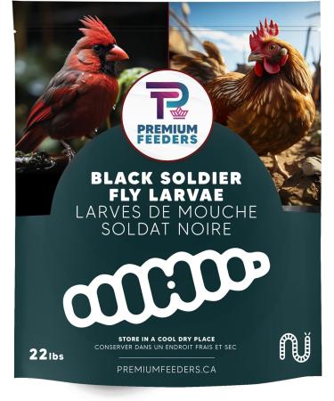 22lb - Dried Black Soldier Fly Larvae by Premium Feeders Dried mealworms Alternative Treats for Chicken Hens Duck Bird Lizard Tortoise Fish High Calcium & Protein All Natural BSF - Buy Online on GoSupps.com