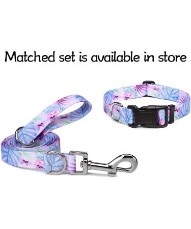 Suredoo Adjustable Dog Collar - Soft Nylon for Small & Medium Dogs - Purple Flowers (L 38-63 cm) - Buy Online on GoSupps.com