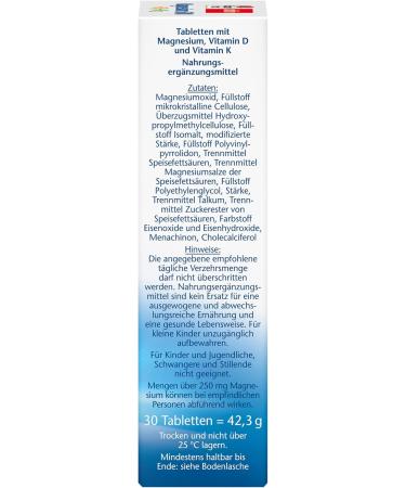 Double Heart Magnesium 500 + D3 + K2 - High-Dose Vegetarian Tablets for Muscle & Nervous System Support - 30 Pack - Buy Online on GoSupps.com
