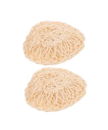 FRCOLOR 2pcs Sisal Bath Brush Dry Brush Shower Balls Loofah Sponge Pouf Shower Ball Exfoliating Brush Bath Mesh Scrubber Sponge Body Brush Cleaning Scrubber Exfoliating Wipes Spa