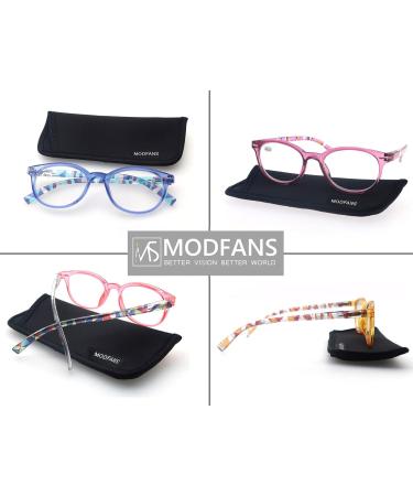 MODFANS 4 Pack Women's Reading Glasses 1.0 - Stylish Comfortable & High Quality Super Reading Aids in Mixed Colors - Buy Online on GoSupps.com
