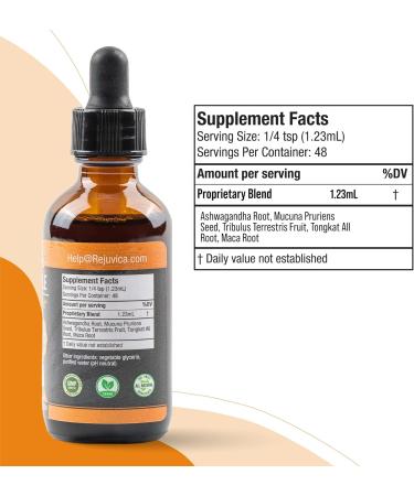 Rejuvica Health Activated Male - Advanced Male Libido Support Tincture - Enhanced Liquid Delivery for Better Absorption - Ashwagandha Mucuna Tongkat Ali Tribulus & More! 1 - Buy Online on GoSupps.com