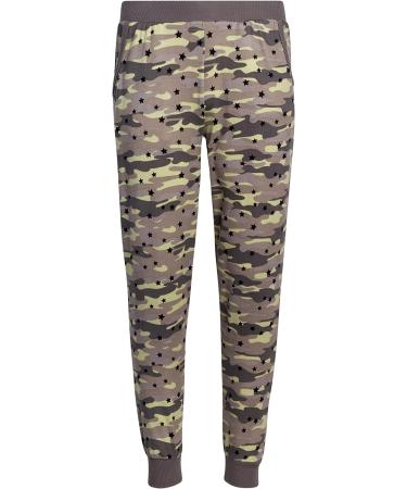 Girls 2 Pack Active Sweatpants with Pockets, Sizes 7-14, Camo Stars/Grey Stars - Size 12 - Buy Online on GoSupps.com