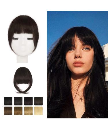 BARSDAR Clip in Fringe Human Hair 100% Real Hair Fringe Extensions Clip in French Bangs Fringe with Temples Clip on Fringe Bangs Real Hair Pieces for women Natural Color Washable/Dye-able 3# French Bangs (Pack of 1) 3# Darker Brown - Buy Online on GoSupps.com