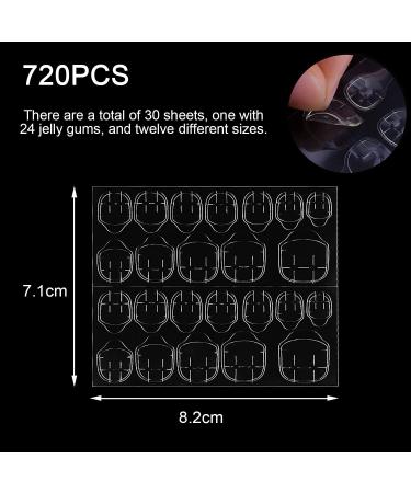 ILamourCar 720Pcs False Nail Stickers and Glue Set - 30 Sheets Double-Sided Tabs for Fake Nails Tips - Buy Online on GoSupps.com
