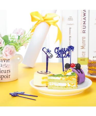 90 Pieces Class of 2023 Theme Graduation Cake Topper Cupcake Picks Plastic Picks Graduation Cupcake Decorations for Party Supplies and Graduation Party Favors 3 Styles (Blue) - Buy Online on GoSupps.com