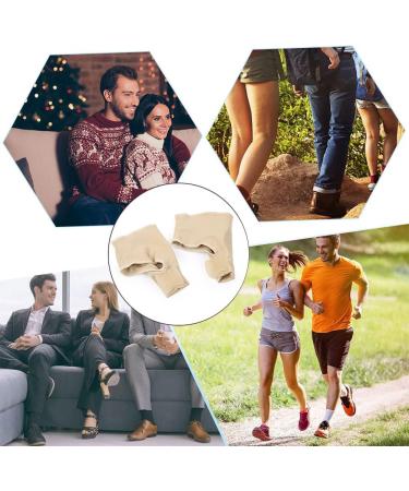 Valgus Correction Rail & Hallux Valgus Toe Separator Set - Bunion Corrector Socks & Big Toe Strap - Premium 2 Pair Beige - Buy Online on GoSupps.com