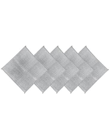 Crcyphne 10 PCS Multifunctional Non-Scratch Wire Dishcloth Silver Metal Steel Wire Dishwashing