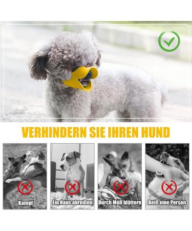 Buy Cute Duck-Shaped Dog Muzzle | Soft Adjustable Silicone Anti-Bite & Anti-Eating for Small & Medium Dogs - Buy Online on GoSupps.com