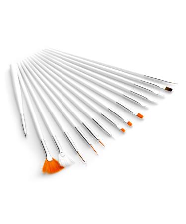 15pc brush set for gel nails/acrylic nails nail modelling nail art brush acrylic UV gel nail design