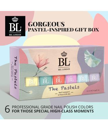 BL The Pastels - Luxury 6 Colour Pastel Nail Varnish Set - Quick Dry & Long Lasting Pastel Nail Polish Set The Pastels 10 ml (Pack of 6) - Buy Online on GoSupps.com