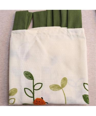 Curtains Short Curtains Beige Linen Half Curtains Embroidered with Ladybirds and Flowers Pattern Window Treatments Home Decoration for Small Kitchen Bicupboard/Beige/W * H 145 * 45Cm (Beige Beige W * H 230*55Cm - Buy Online on GoSupps.com