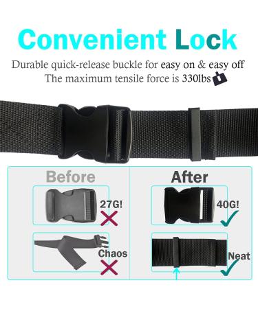 SL Power Transfer Gait Belt with Handles - Elderly Mobility Aid (55 L x 4 W) - Quick Release Buckle - Black - Buy Online on GoSupps.com