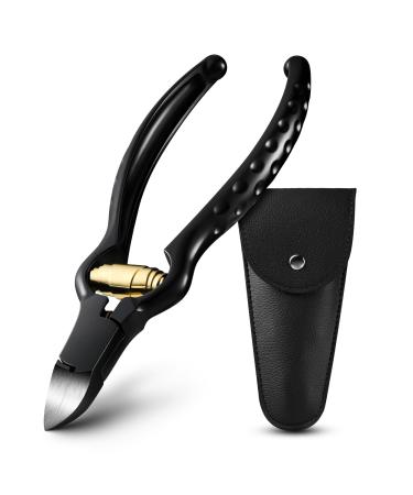 Fvion nail scissors for ingrown toenails and fingernails sharply nail tongs for thick strong toenails footnail scissors for seniors dark black