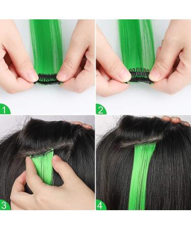 Clip-In Hair Extension Highlights Streaks (Pink) - Buy Online on GoSupps.com