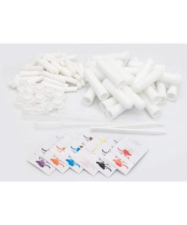 Zison Nasal Inhaler Tubes Kit - 24 Empty Tubes with Wicks, 36 Stickers, Droppers & Tweezers - Buy Online on GoSupps.com
