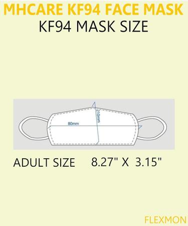 Buy (Pack of 6) Korea Black KF94 Face Masks - Unisex 4-Layer Filters Breathable Adjustable Strap for Dust Protection - Made in Korea - Buy Online on GoSupps.com