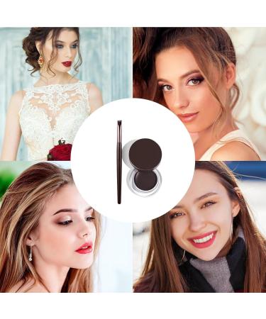 Gel Eyeliner Long Lasting Natural Eye Liner | Eye Makeup With Brushes Included Cosmetic Accessories For Dating Prom Traveling Performance Pochy Natural Black - Buy Online on GoSupps.com