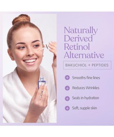 Bakuchiol Face Serum - Organic Retinol Alternative with Collagen & Peptides | Anti-Aging for Fine Lines Wrinkles & Dark Circles - Buy Online on GoSupps.com