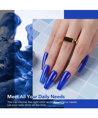 Aokitec 28g Dip Powder Classic Blue Fashion Color Nail Dipping Powder French Powder Pro Collection System Nail Art Starter Manicure Salon DIY at Home Odor-Free&Long-Lasting No Needed Nail Lamp - Buy Online on GoSupps.com