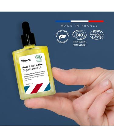 Sapiens Barbershop Beard Care Set for Men - Organic Bio Beard Oil & Balm Brush Shears Travel Bag - Certified Cosmos Organic EU Made - Buy Online on GoSupps.com