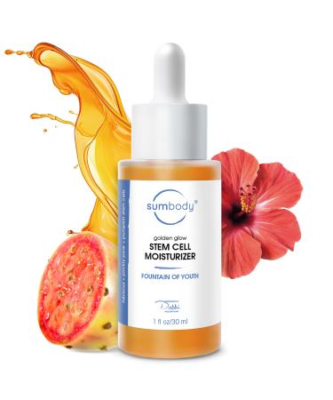 Golden Glow Face Moisturizing Face Oil - (30ml) Squalane Oil for Face Plant-Based Stem Cell Moisturizer with Hydrating Rare Oils & Minerals for Skin Anti aging Face Oil for Dry Skin