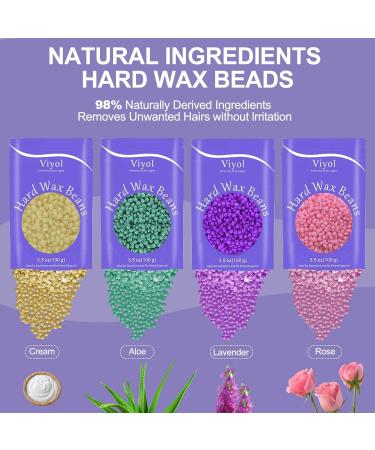 Waxing Kits Wax Warmer Kit:Wax Wamer Hair Removal Waxing Kit for Women Men Whole Body brazlan Bikini Legs Facial Eyebrow Wax Heater Kit with 4 * 100g Hard Wax Beads &30 Wax Sticks Wax Kits at Home Black - Buy Online on GoSupps.com