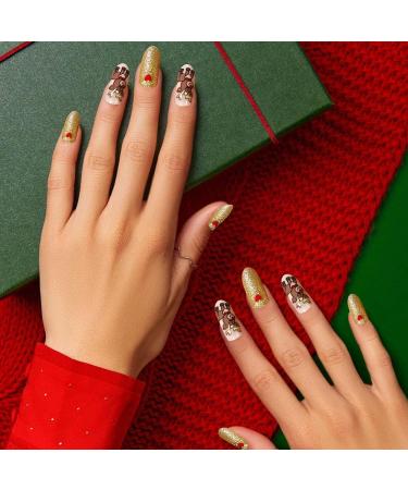 Shop Christmas False Fingernails - Self-Adhesive Artificial Nails | Full Coffin Tips for Women & Girls - Buy Online on GoSupps.com