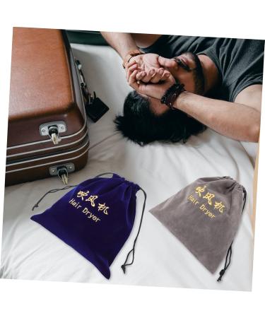 DRESSOOS Portable Hair Dryer 2pcs Storage Bag Duffle Bag for Travel Hair Dryer Pouch Smooth Hair Dryer Bag Household Velvet Bag - Buy Online on GoSupps.com