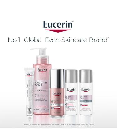 Eucerin Radiant Tone Face Cleanser Gel with 2% Exfoliating AHA Complex Gentle Face Wash Improves Skin Clarity and Boosts Radiance All Skin Types 6.8 Fl Oz Bottle - Buy Online on GoSupps.com