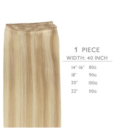 50cm 100g Real Hair Extensions - Light Blonde Highlights - Golden Blonde Sew-in Weft Hair Extensions - Buy Online on GoSupps.com