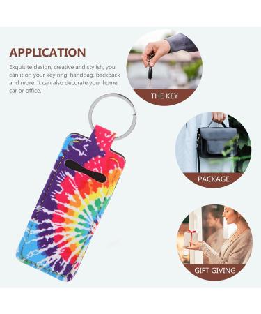 POPETPOP Lipstick Keychain Set - 5pcs Portable Neoprene Lip Balm Holders | Clip-On Rainbow Sleeve for Easy Access - Shop Now - Buy Online on GoSupps.com