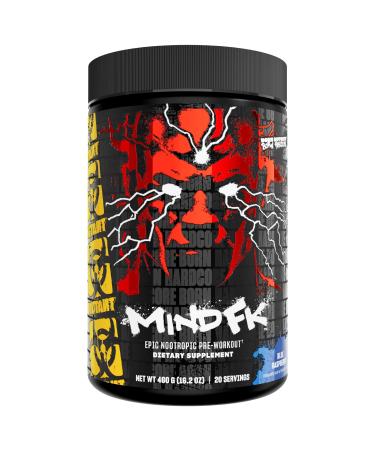 Mutant Mind FK - Epic Nootropic Pre-Workout - Brain Supplement for Mental Focus - 20 Serve - Blue Raspberry - 460g